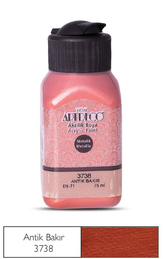 Artdeco Metalik Akrilik Boya 75 ml 3738 Antik Bakır