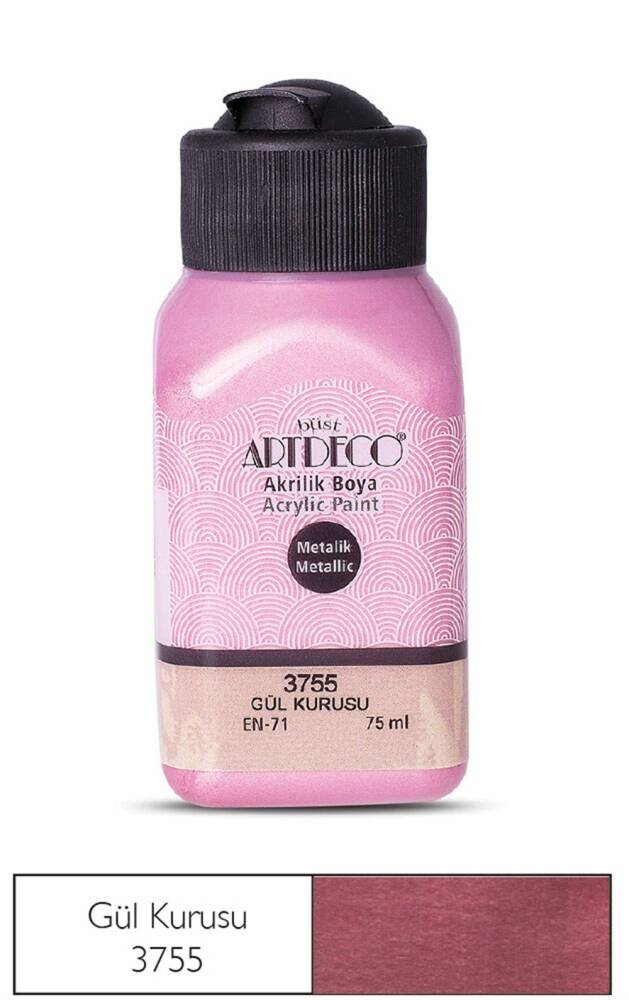 Artdeco Metalik Akrilik Boya 75 ml 3755 Gül Kurusu