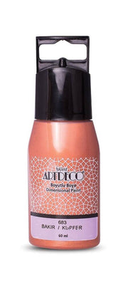 Artdeco Metalik Boyutlu Boya 60 ml Bakır 683