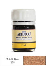 Artdeco Metalik Kumaş Boyası 25 ml 228 Bakır