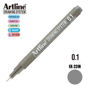 Artline Çizim Kalemi 0.1 mm Gri