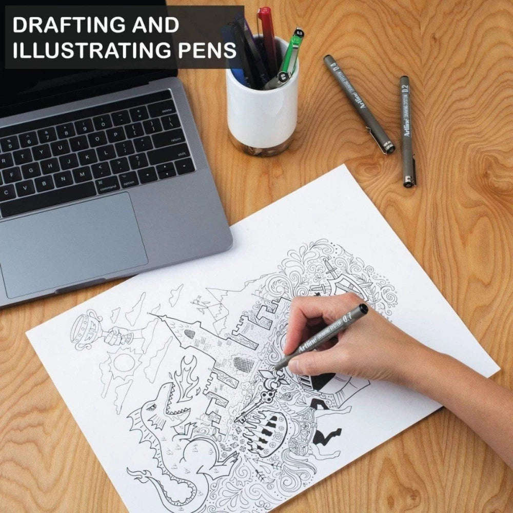 Artline Çizim Kalemi 0.4 mm Gri