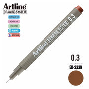 Artline Teknik Çizim Kalemi 0,3 mm Sepia