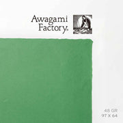 Awagami Japon Kağıdı Mingeishi M-37 Sap Green  48 gr 97x64 cm