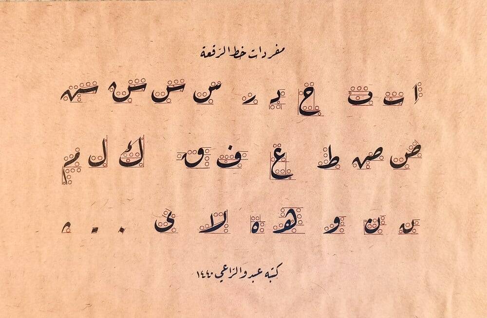 Printed Calligraphy Rican Letters