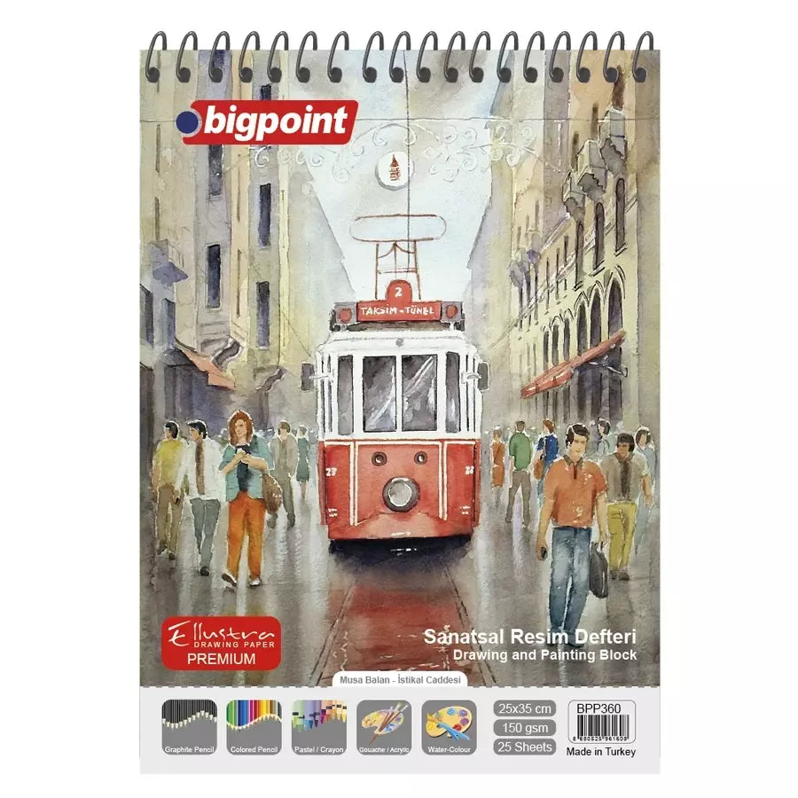 Bigpoint Sanatsal Çizim Defteri 25x35 25 yp