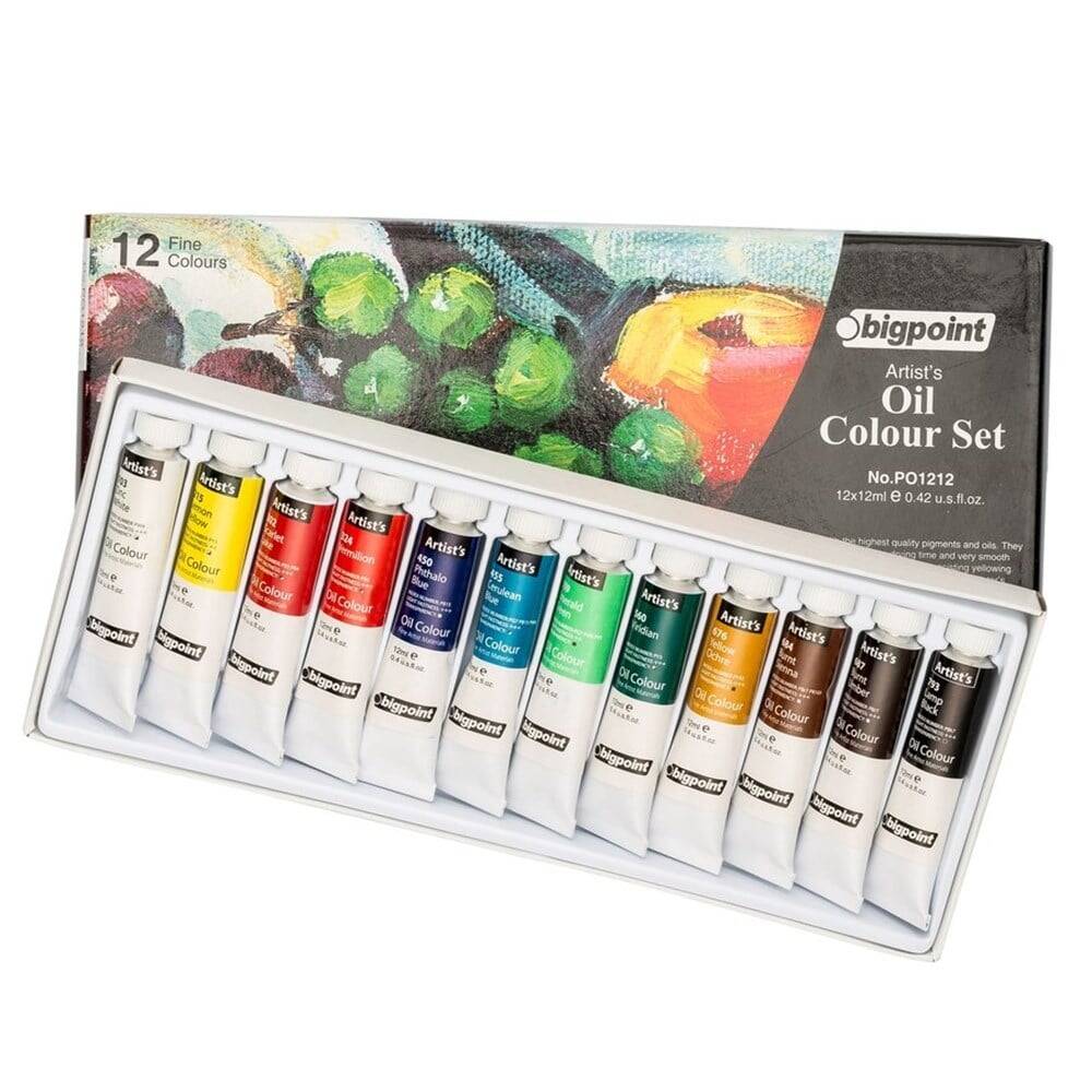 Bigpoint Fine Artist's Serisi Yağlı Boya Seti (12ml Tüp x 12 Renk)