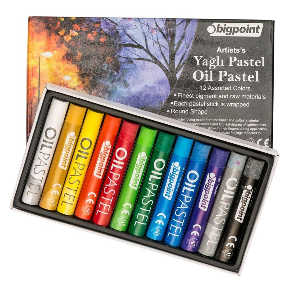 Bigpoint Yağlı Pastel Boya 12 li