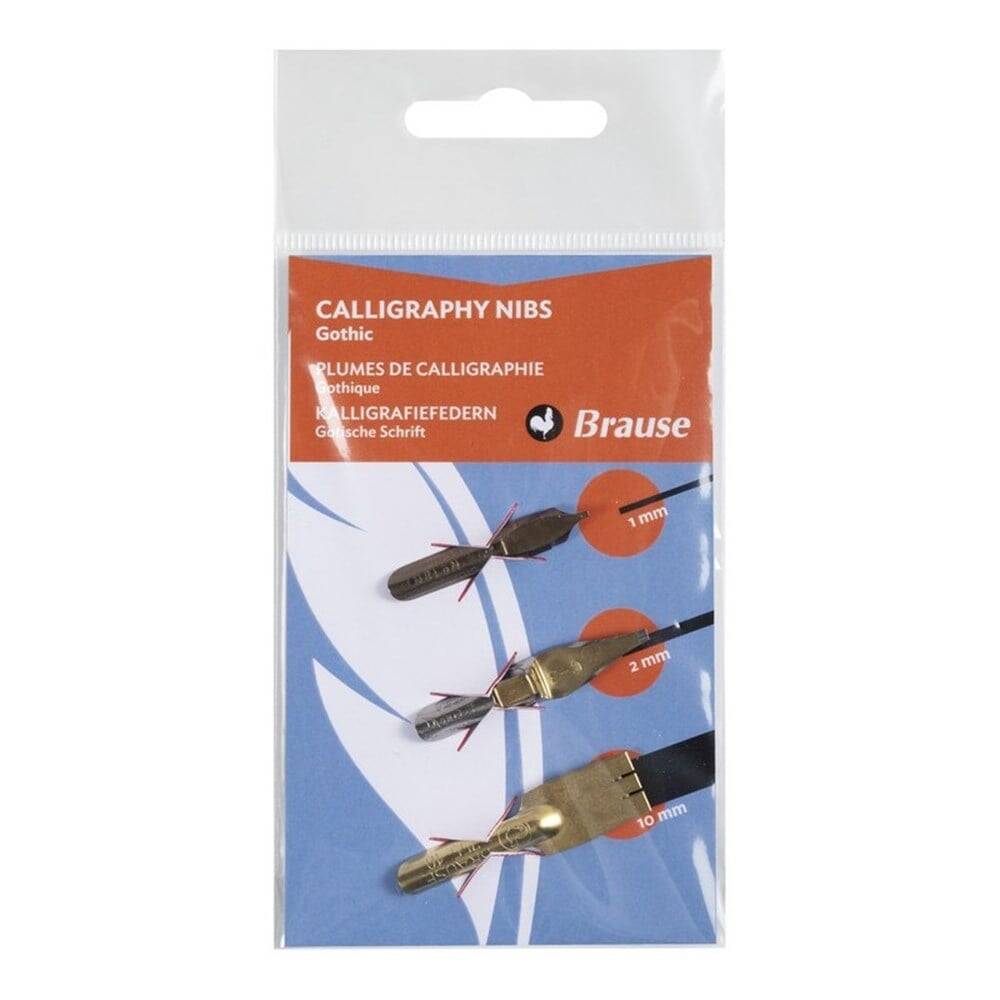 Brause Gothic Kaligrafi Ucu 3'lü Set 1 mm - 2 mm - 10 mm