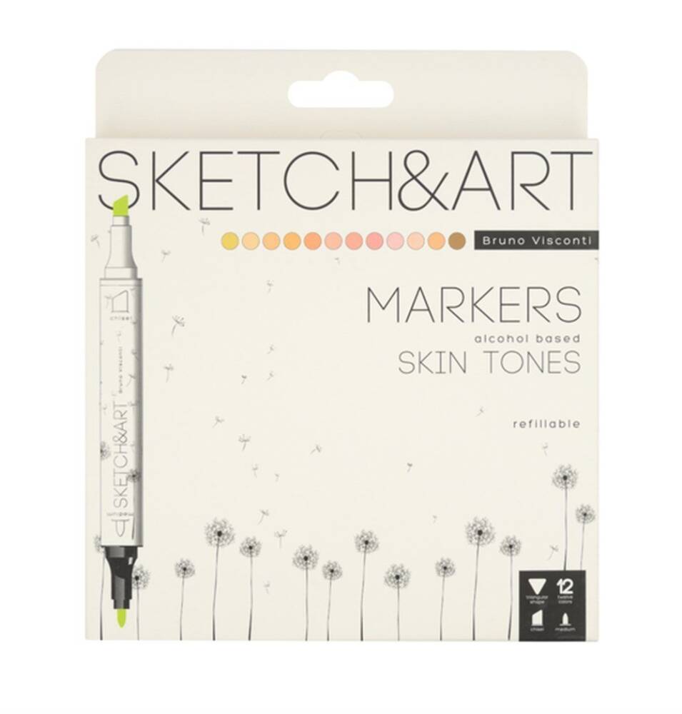Bruno Visconti Twin Marker Sketch Art Portraint 12 Renk