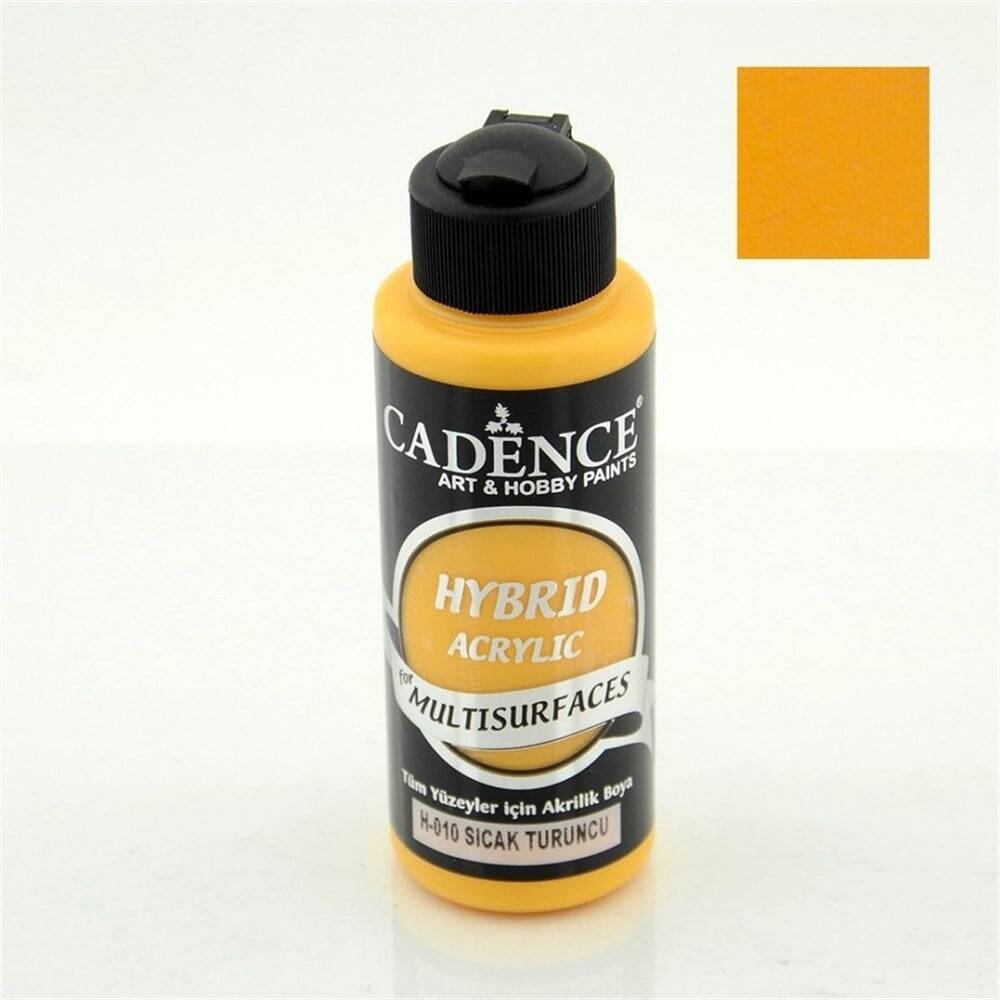 Cadence Hybrid Multisurface Akrilik Boya 120 ml H010 Sıcak Turuncu