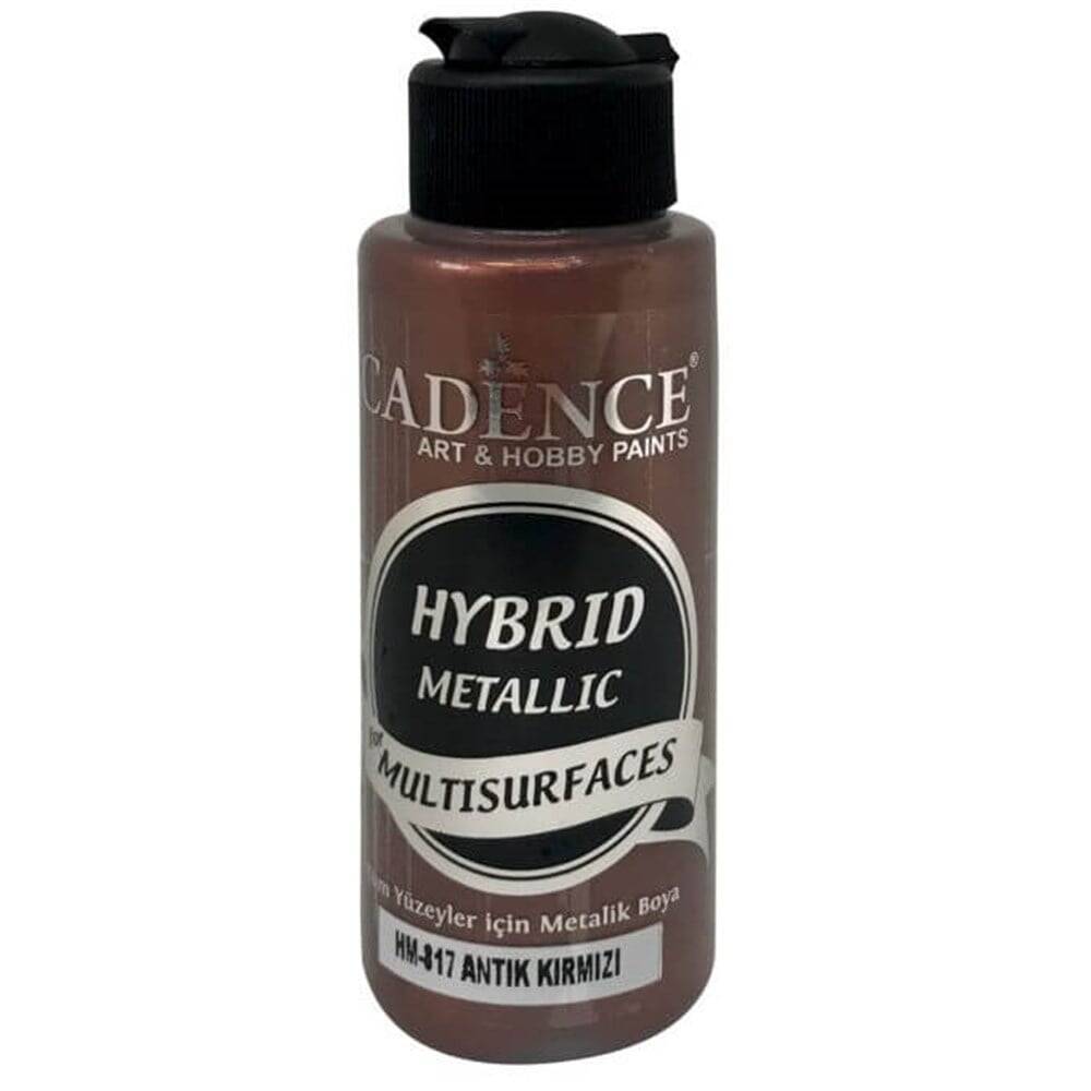 Cadence Hybrid Multisurface Akrilik Boya 120 ml HM817 Metalik Antik Kırmızı