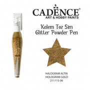 Cadence Kalem Toz Sim - Glitter Powder Pen Hologram Altın