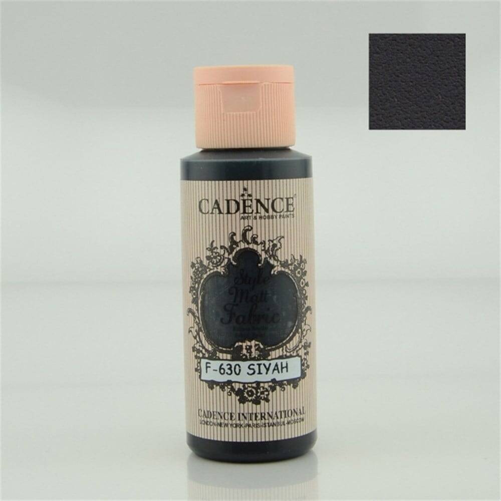 Cadence Style Matt Kumaş Boyası 59 ml 630 Siyah
