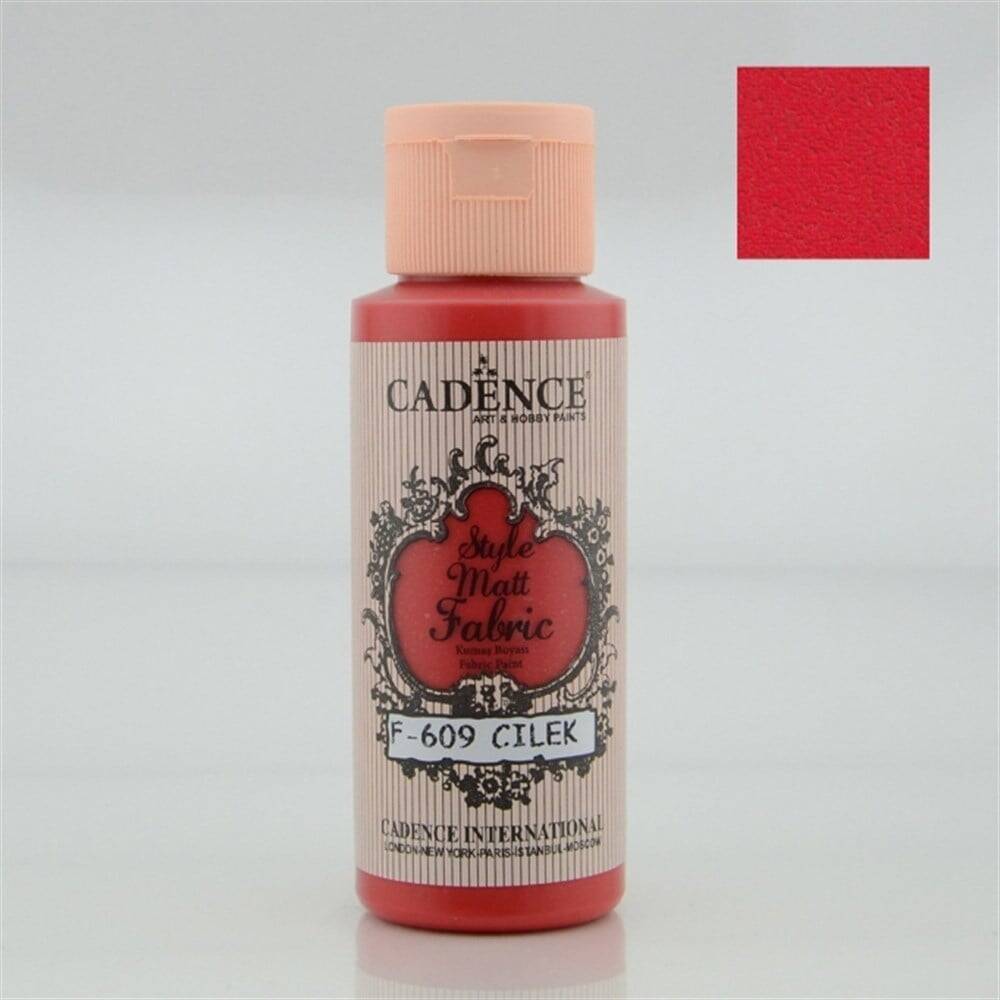 Cadence Style Matt Kumaş Boyası 59ml 609 Çilek