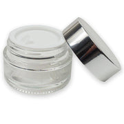 Glass Bottle with Clear Silver Cap 30 ml