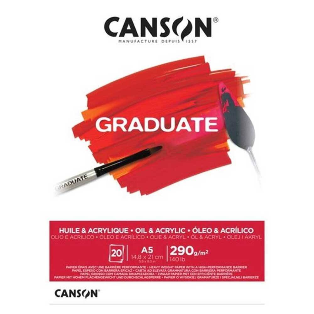 Canson Graduate Akrilik ve Yağlı Boya Defteri A5 290 gr. 20 sayfa