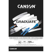 Canson Graduate Çizim Defteri Siyah A3 120gr 20 Sayfa
