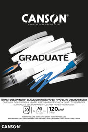Canson Graduate Çizim Defteri Siyah A5 120gr 20 Sayfa