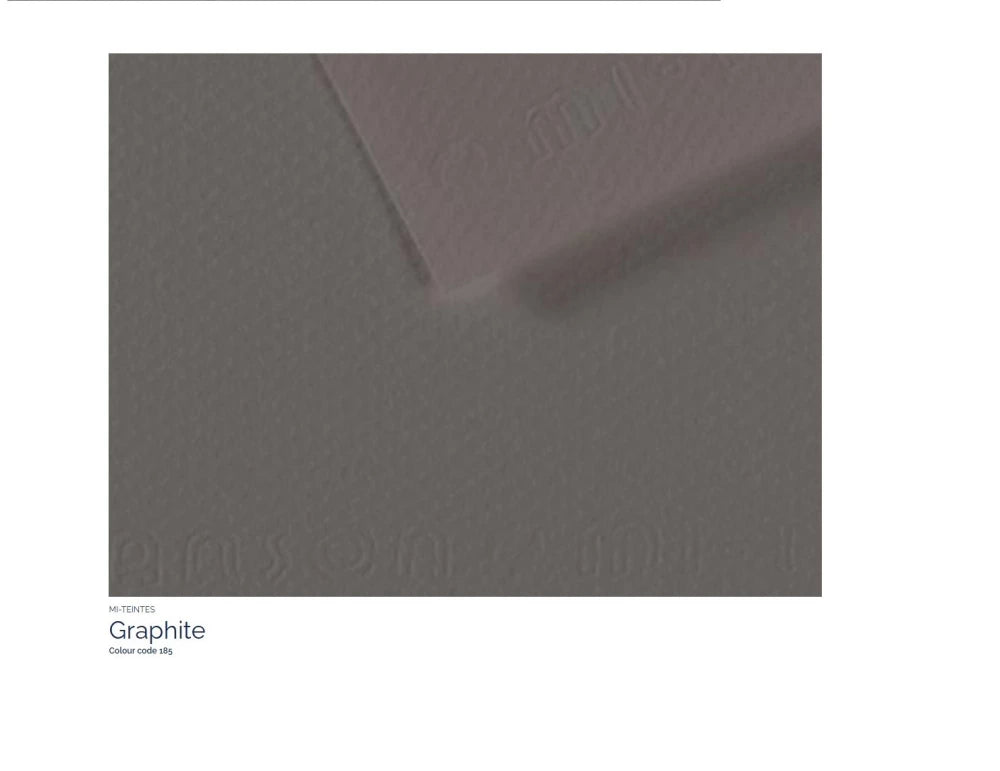 Canson Mi-Teintes Pastel Kağıdı 50x65 160g Graphite Grey 185