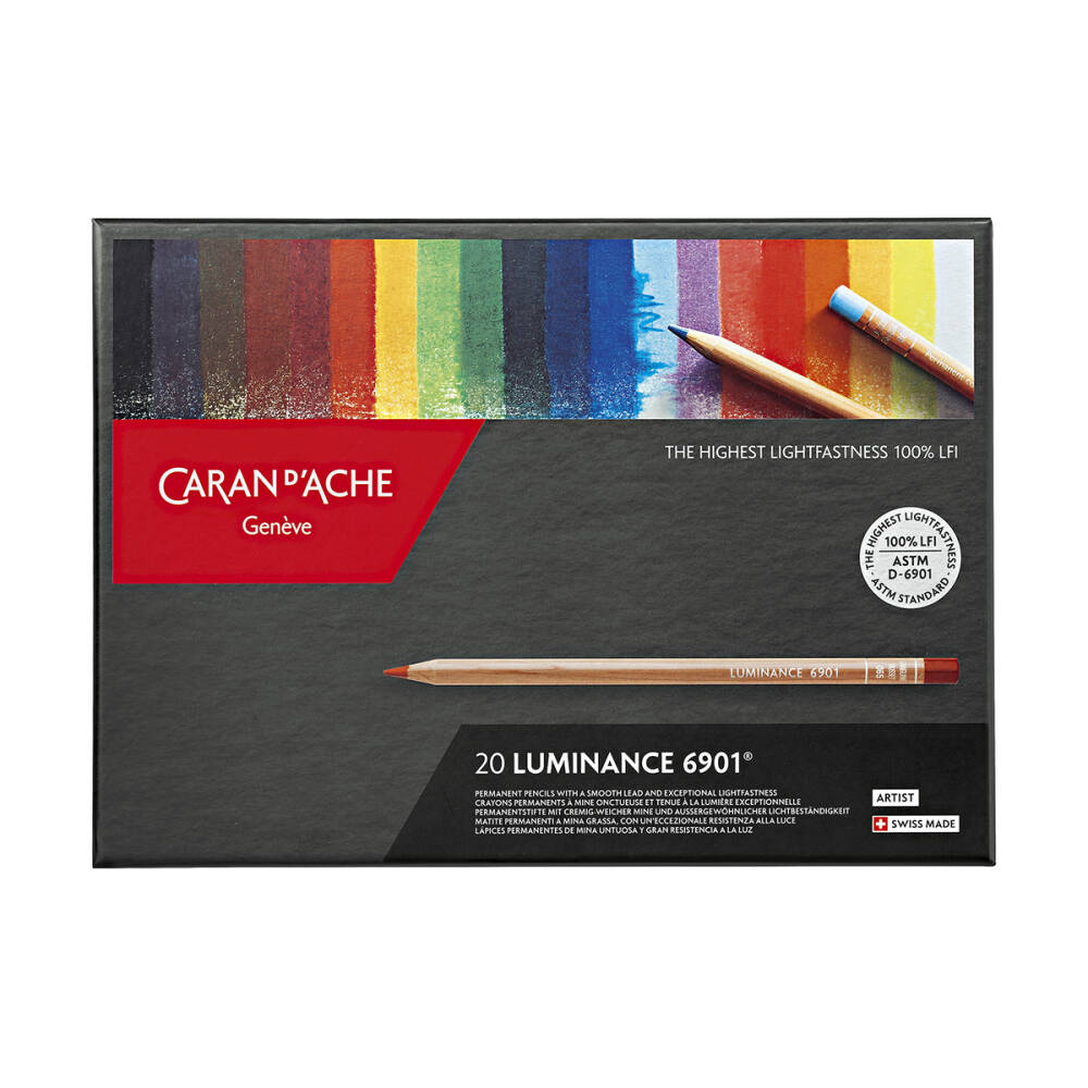 Caran d'Ache Luminance 6901 Kuru Boya Kalem Seti 20 Renk