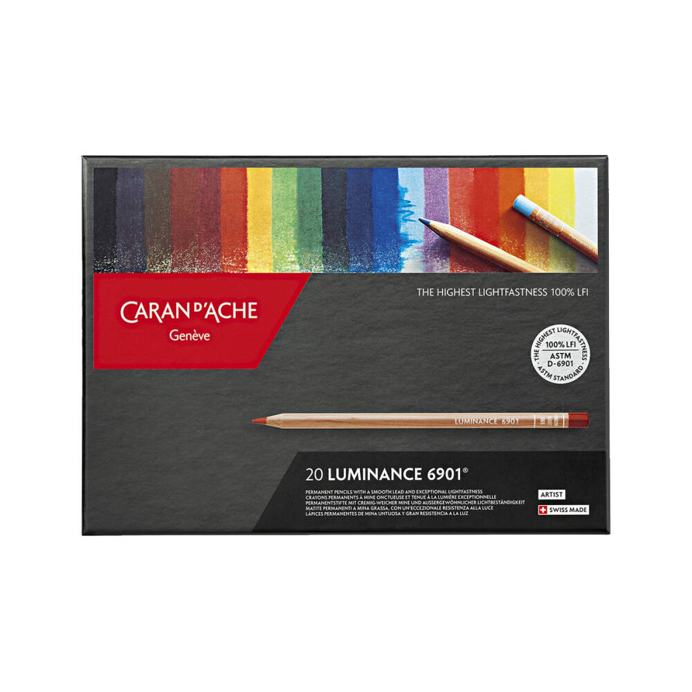 Caran d'Ache Luminance 6901 Kuru Boya Kalem Seti 20 Renk