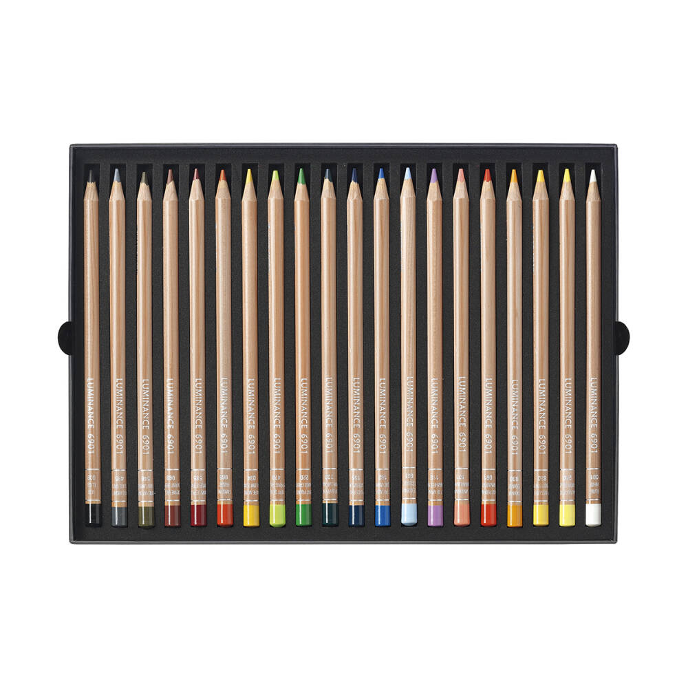 Caran d'Ache Luminance 6901 Kuru Boya Kalem Seti 20 Renk