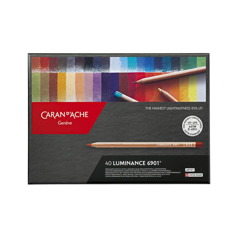Caran d'Ache Luminance 6901 Kuru Boya Kalem Seti 40 Renk