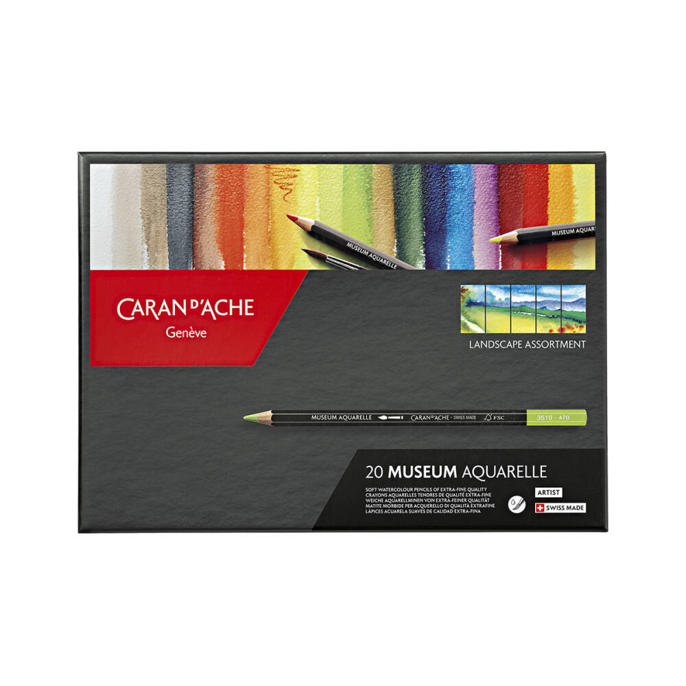 Caran d'Ache Museum Aquarell Landscape Assortment Sulu Boya Kalem Seti 20 Renk