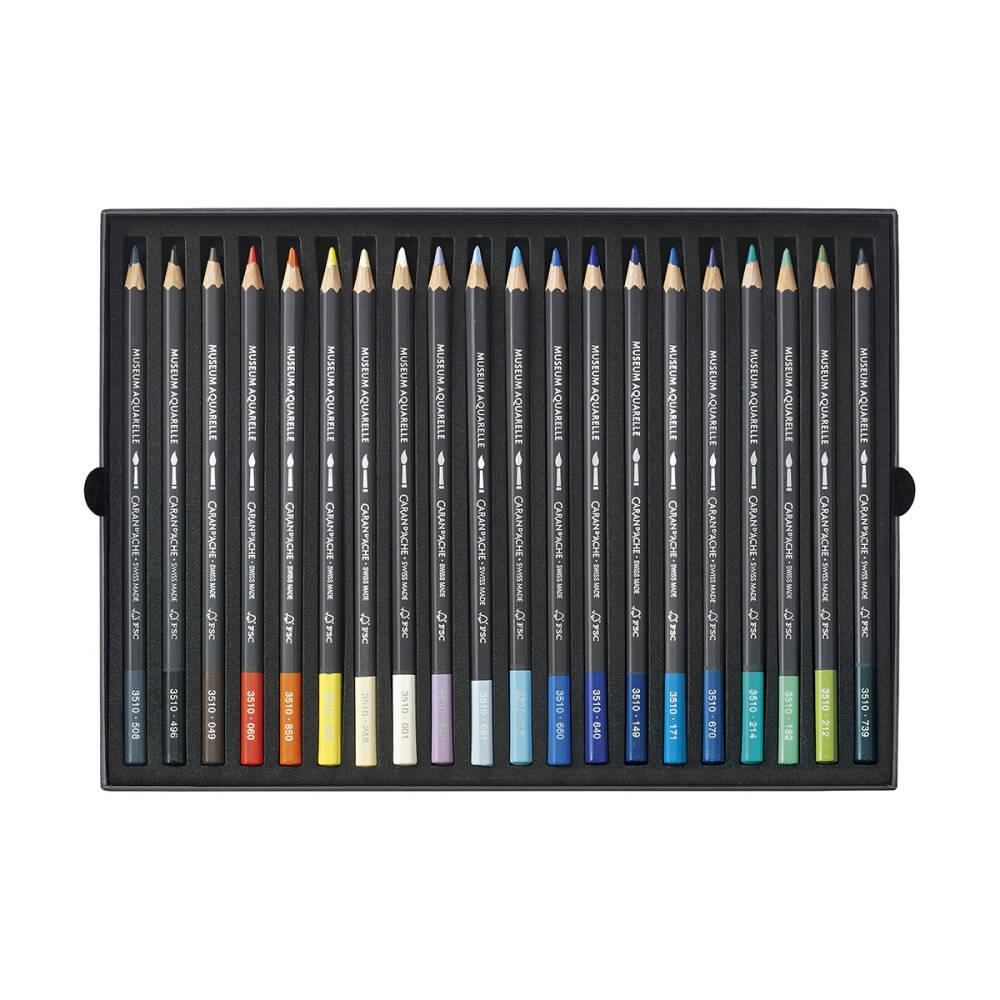Caran d'Ache Museum Aquarell Marine Assortment Sulu Boya Kalem Seti 20 Renk