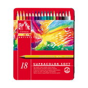 Caran d'Ache Supra Color Soft Aquarelle Sulu Boya Kalem Seti 18 Renk