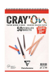 Clairefontaine Cray'On Çizim Blok 120 G A5 50 Sayfa