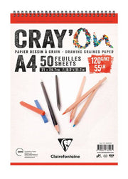 Clairefontaine Cray'On Çizim Blok A4 120 Gr 50 Yaprak Üstten Spiralli