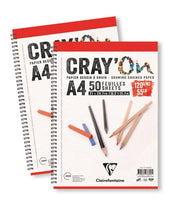 Clairefontaine Cray'On Çizim Blok Üstten Spiralli 120g A5 50 Sayfa