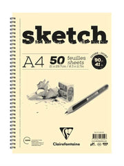 Clairefontaine ESQ IV Eskiz Blok A4 90 gr 50 Yp Üst Spiral