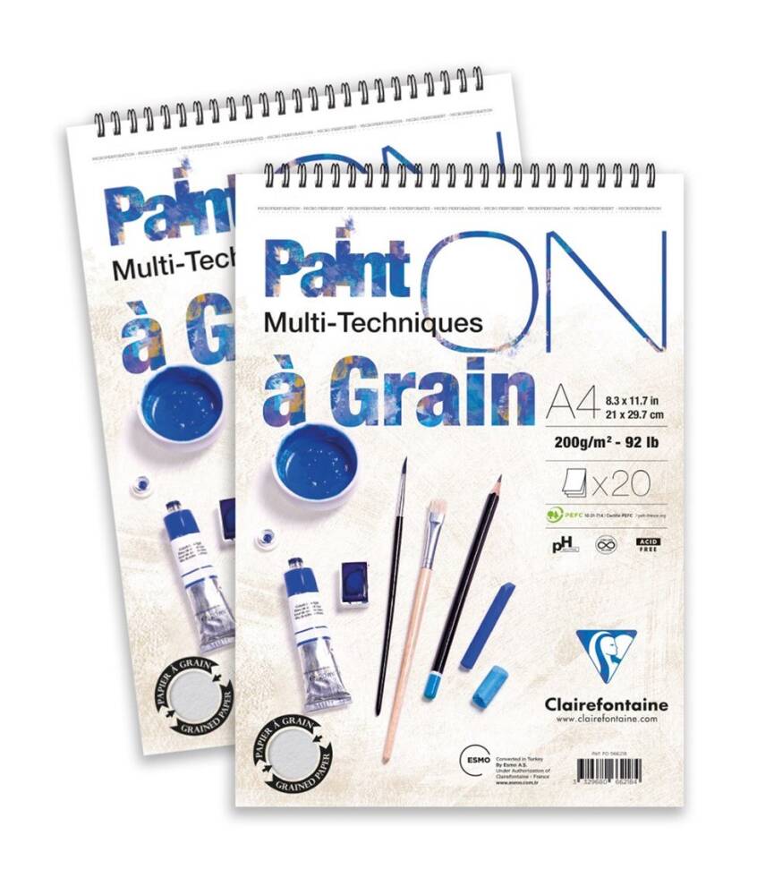 Clairefontaine Paint on a Grain Çizim Blok A3 200gr 20 Yaprak