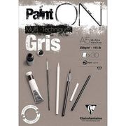 Clairefontaine Paint On Gri Teknik Blok A5 250g 30 Yaprak