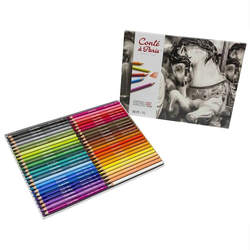 Conte A Parıs Soft Pastel Boya Kalem Seti Ass 48'Li Metal Kutu No:2184