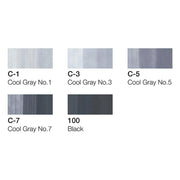Copic Cool Grey Tones Marker 6'lı Set