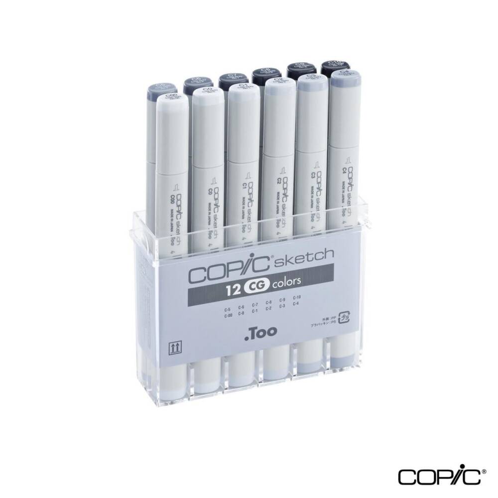 Copic Cool Grey Tones Sketch Marker 12'li Set