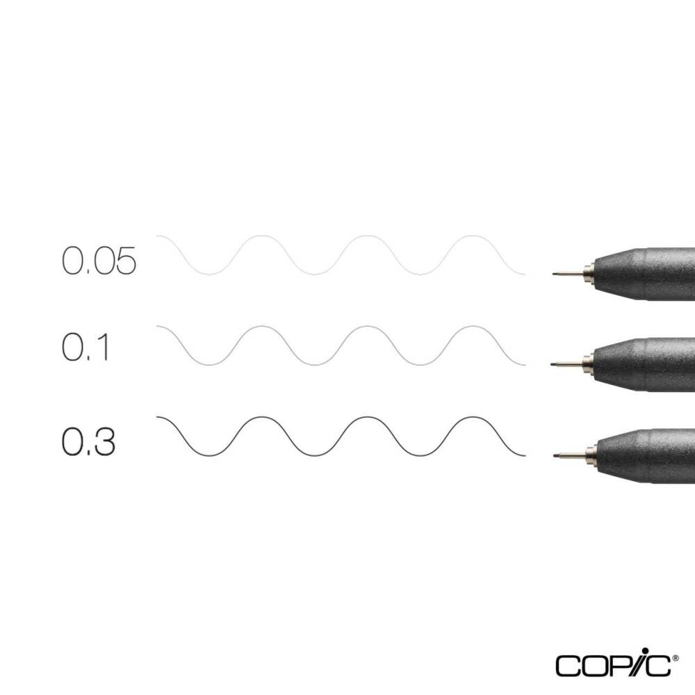 Copic Multiliner Siyah 3'lü Set Fine