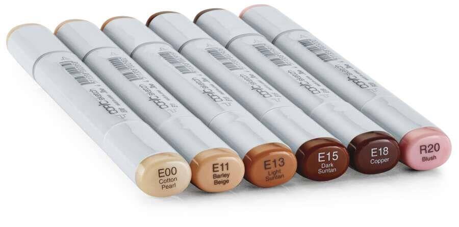 Copic Sketch Skin Portrait Tones Set 6’lı