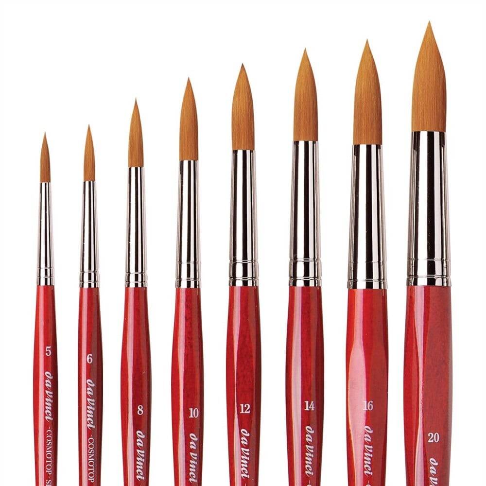 Da Vinci Cosmotop Spin Sentetik Yuvarlak Sulu Boya Fırçası Seri 5580 No:6