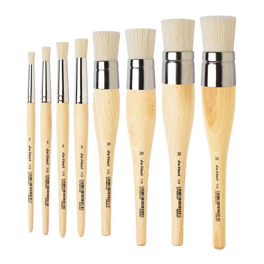 Da Vinci Domuz Kılı Yuvarlak Silindir Uçlu Stencil Şablon Fırçası Seri 113 No:2
