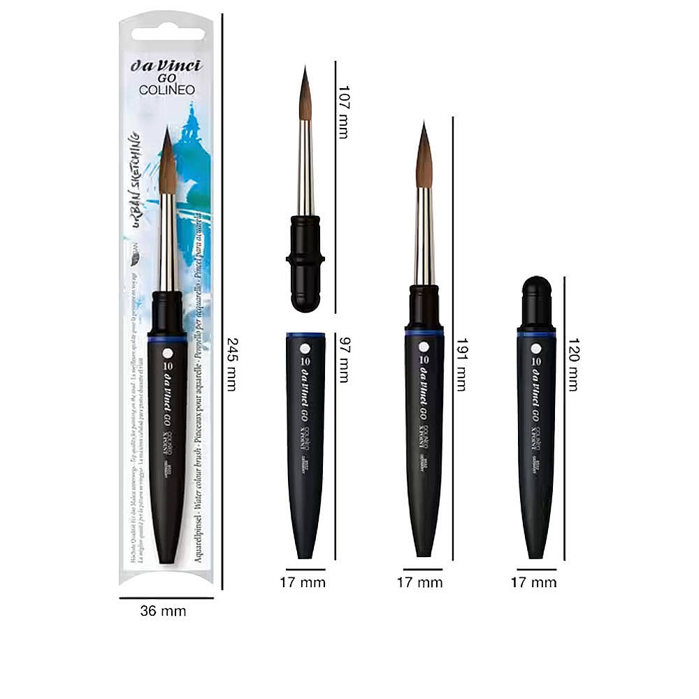Da Vinci GO Colineo Ekstra Pointed Suluboya Fırçası Seri 8532 No:10