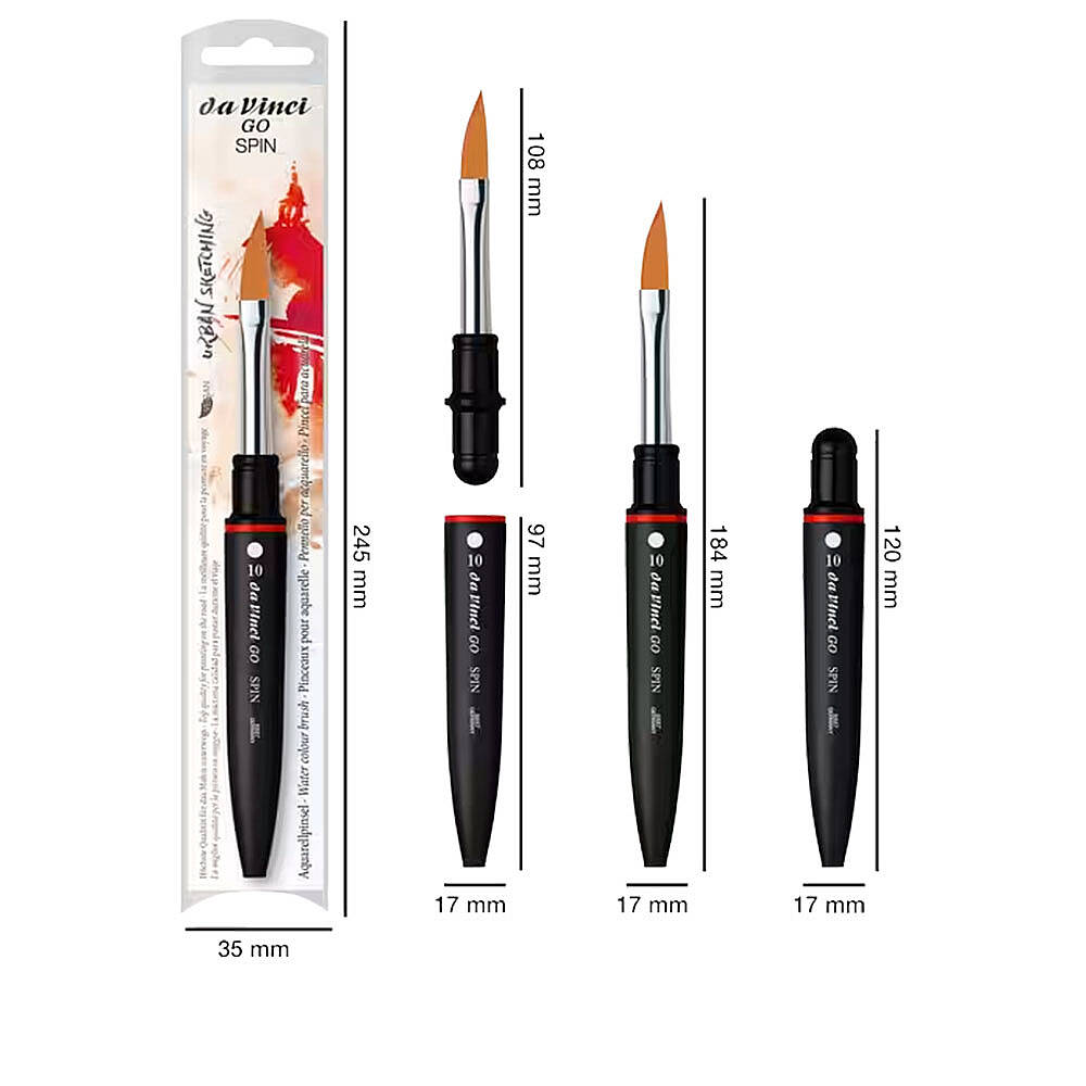 Da Vinci GO Cosmotop Spin Kılıç Şekli Suluboya Fırçası Seri 8887 No:10