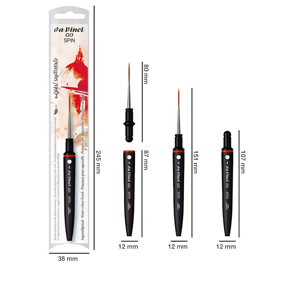 Da Vinci GO Cosmtop Spin Rigger Suluboya Fırçası Seri 8280 No:4