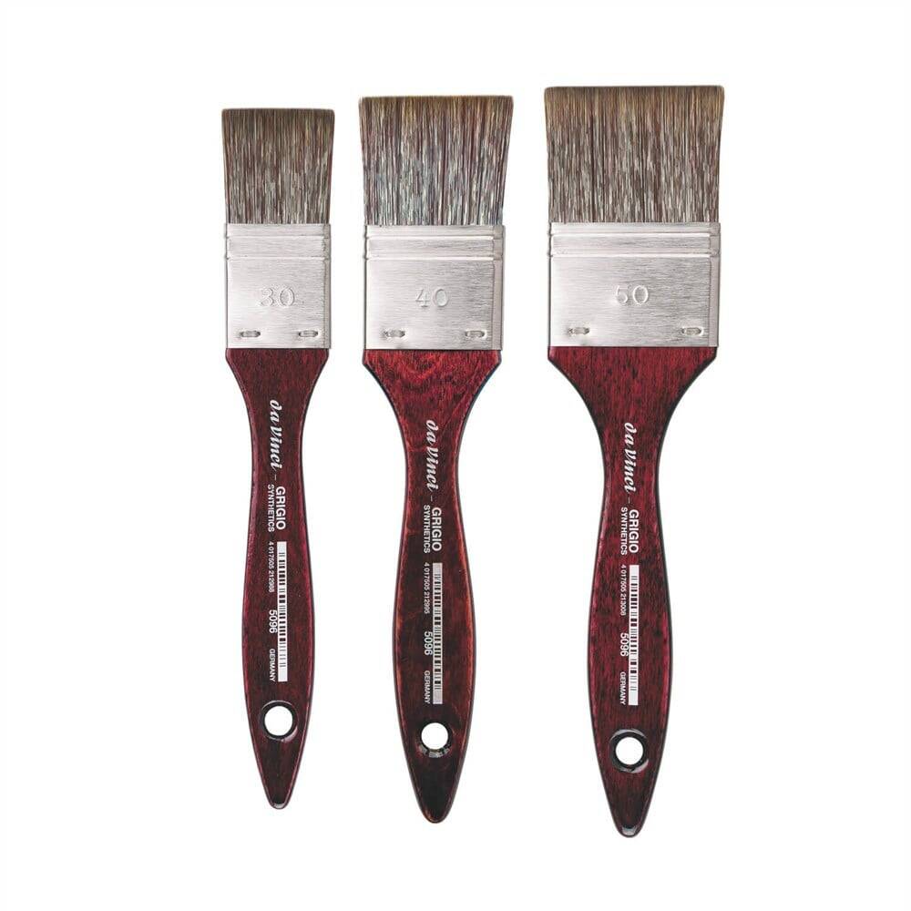 Da Vinci Grigio Sentetik Düz Uçlu Geniş Yüzey Fırçası Seri 5096 No:40