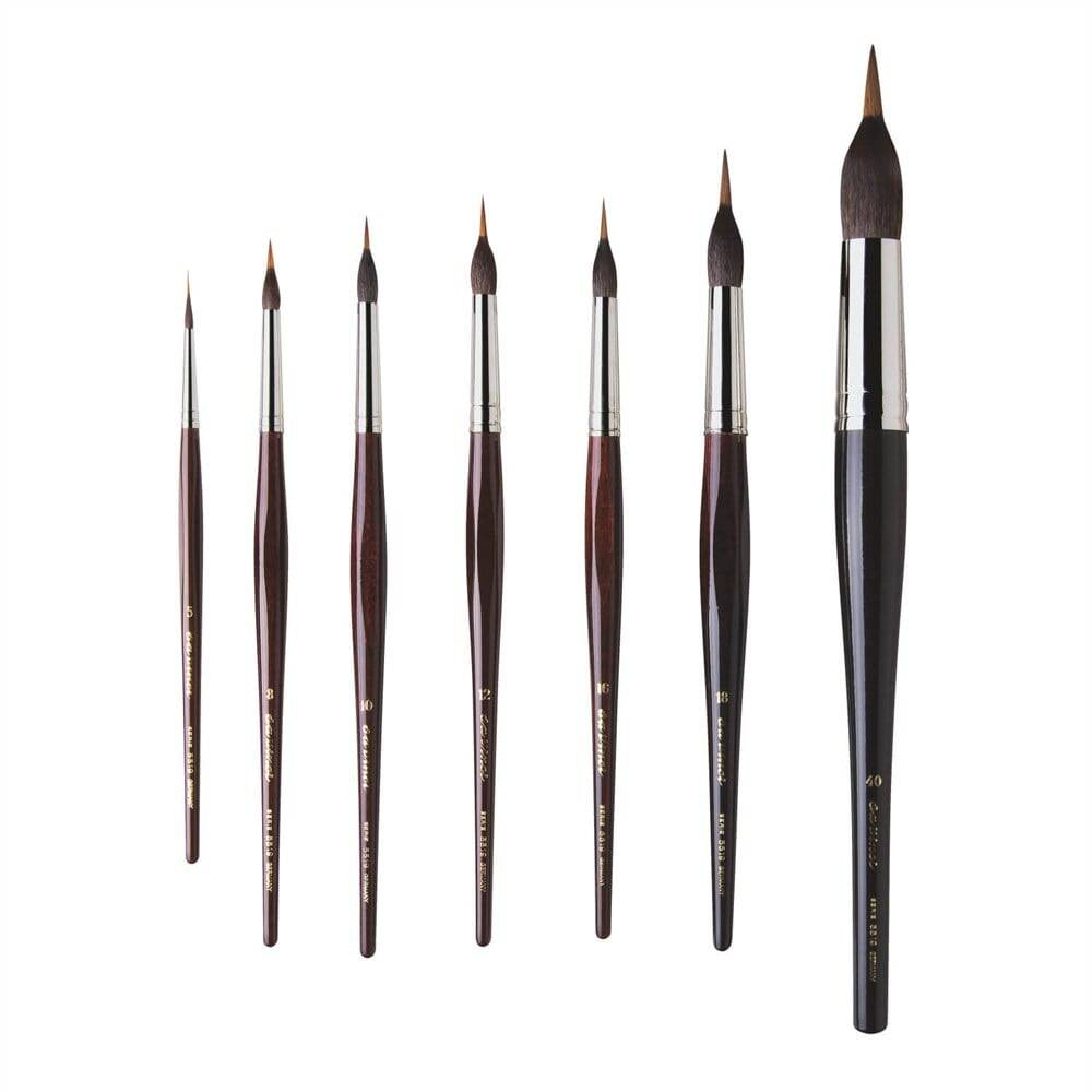 Da Vinci Kolinsky Ve Kazan Sincap Kılı Yuvarlak İnce Uçlu Çizgi Fırçası Seri 5519 No:8
