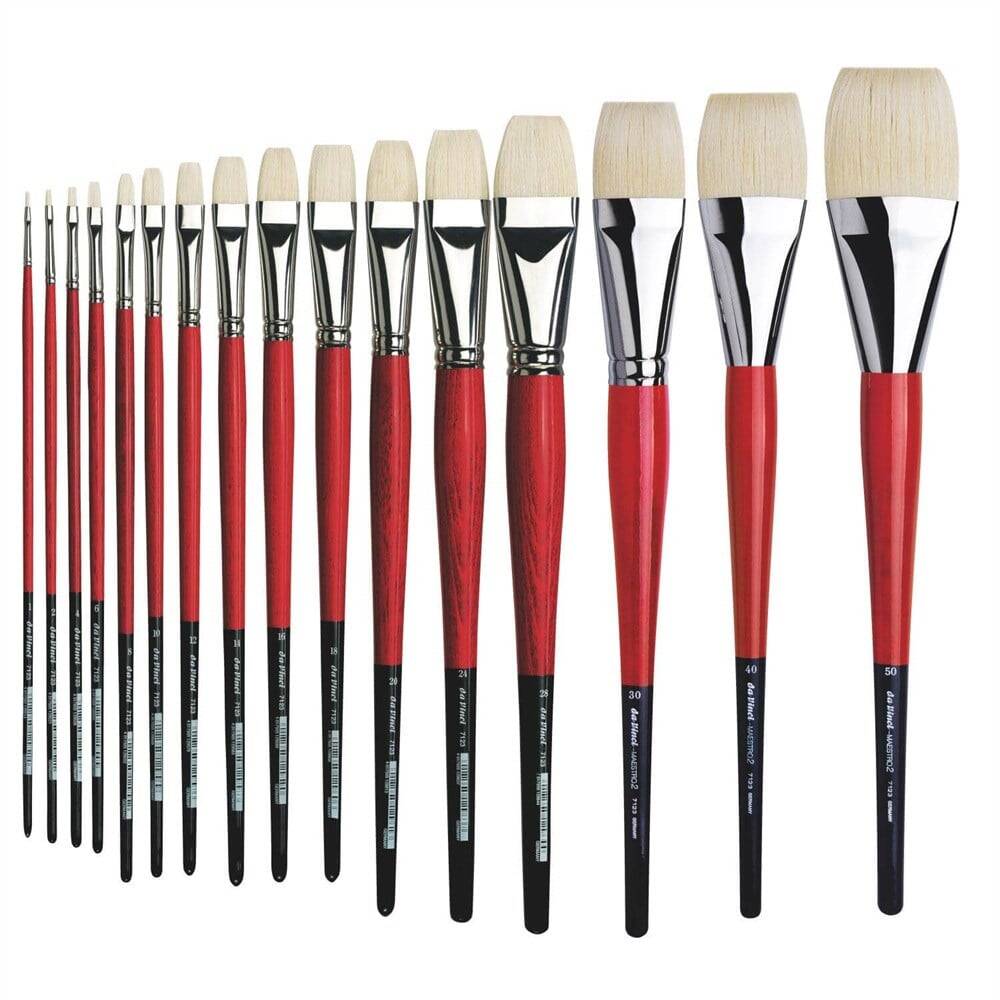 Da Vinci Maestro 2 Domuz Kılı Düz Akrilik Boya Ve Yağlı Boya Fırçası Seri 7123 No:40